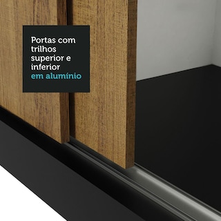 Foto 7 | Closet Madesa Marrón con Espejo