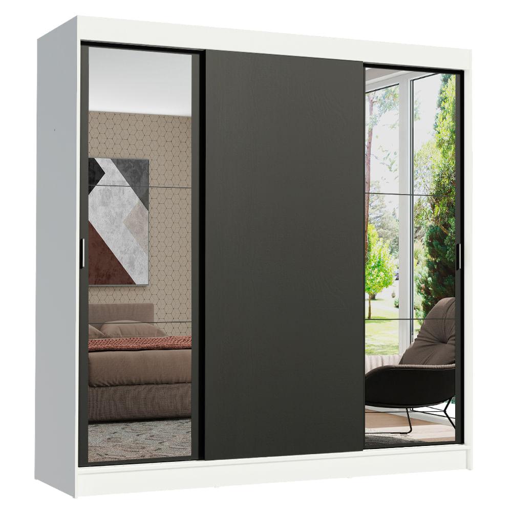 Foto 1 | Ropero Closet Madesa Reno 3 Puertas Corredizas con Espejos
