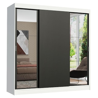 Foto 1 | Ropero Closet Madesa Reno 3 Puertas Corredizas con Espejos