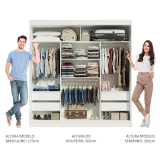 Foto 4 | Ropero Closet Madesa Reno 3 Puertas Corredizas con Espejos