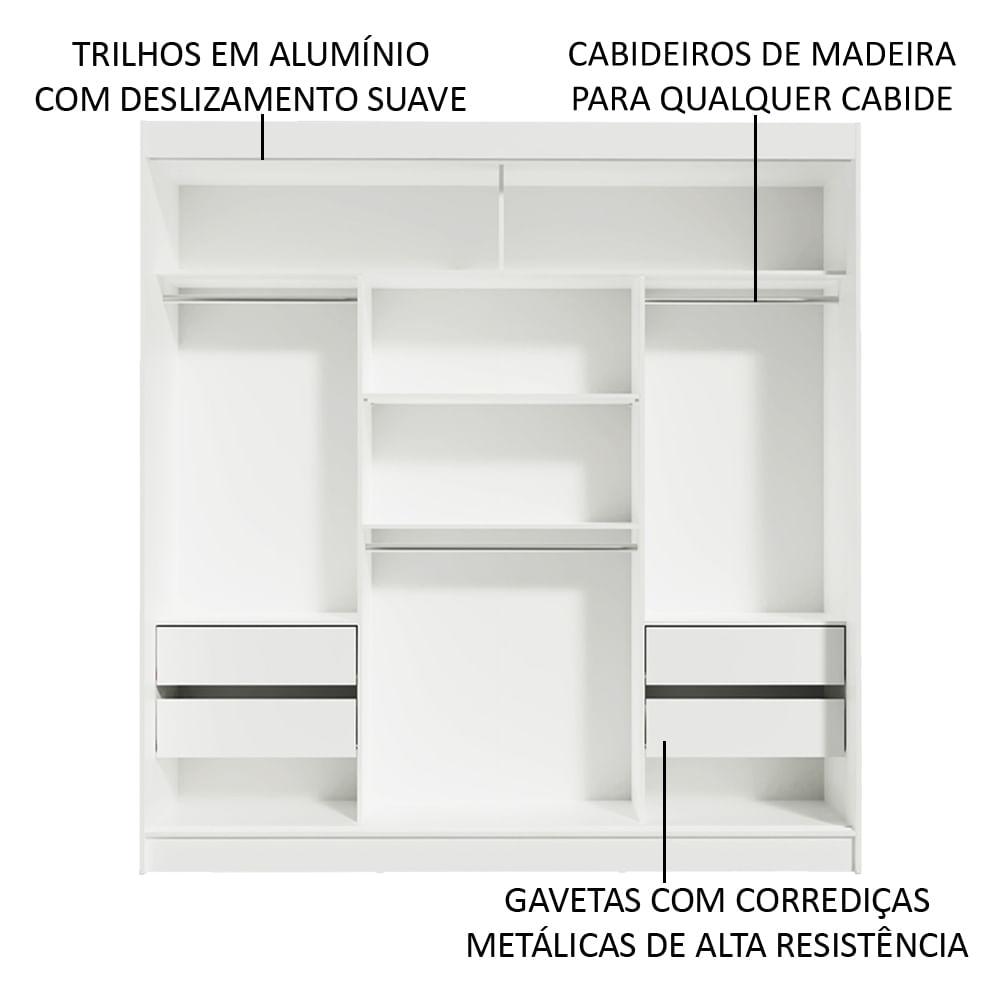 Foto 5 | Ropero Closet Madesa Reno 3 Puertas Corredizas con Espejos