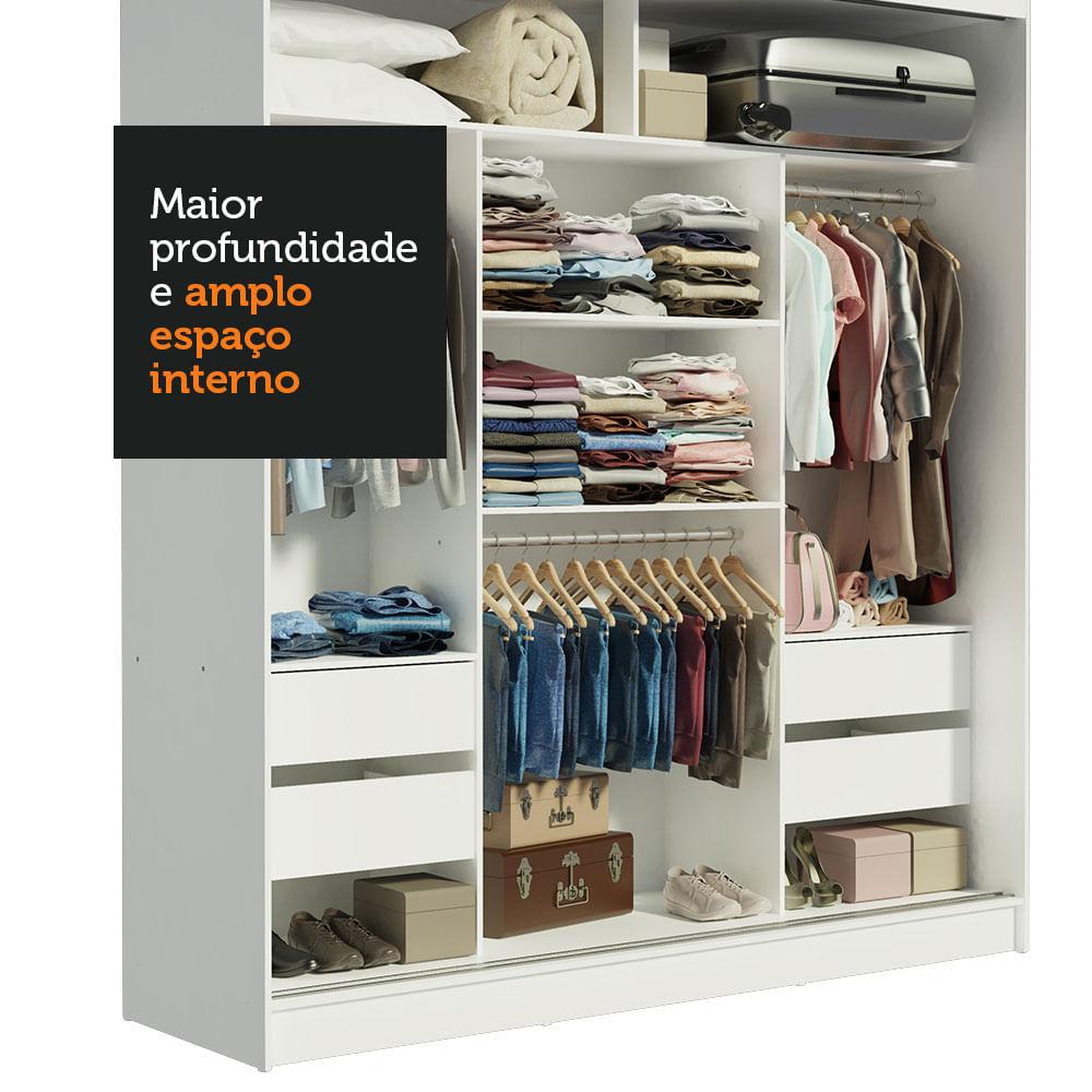 Foto 7 pulgar | Ropero Closet Madesa Reno 3 Puertas Corredizas con Espejos