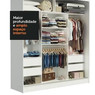 Foto 6 | Ropero Closet Madesa Reno 3 Puertas Corredizas con Espejos