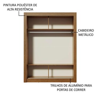 Foto 5 | Ropero Madesa Denver Marrón 2 Puertas Corredizas