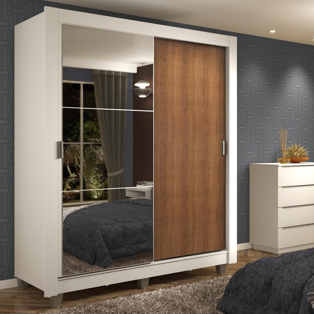 Foto 1 | Closet Madesa Dallas con Patas 2 Puertas Corredizas 1 Espejo 2 Cajones