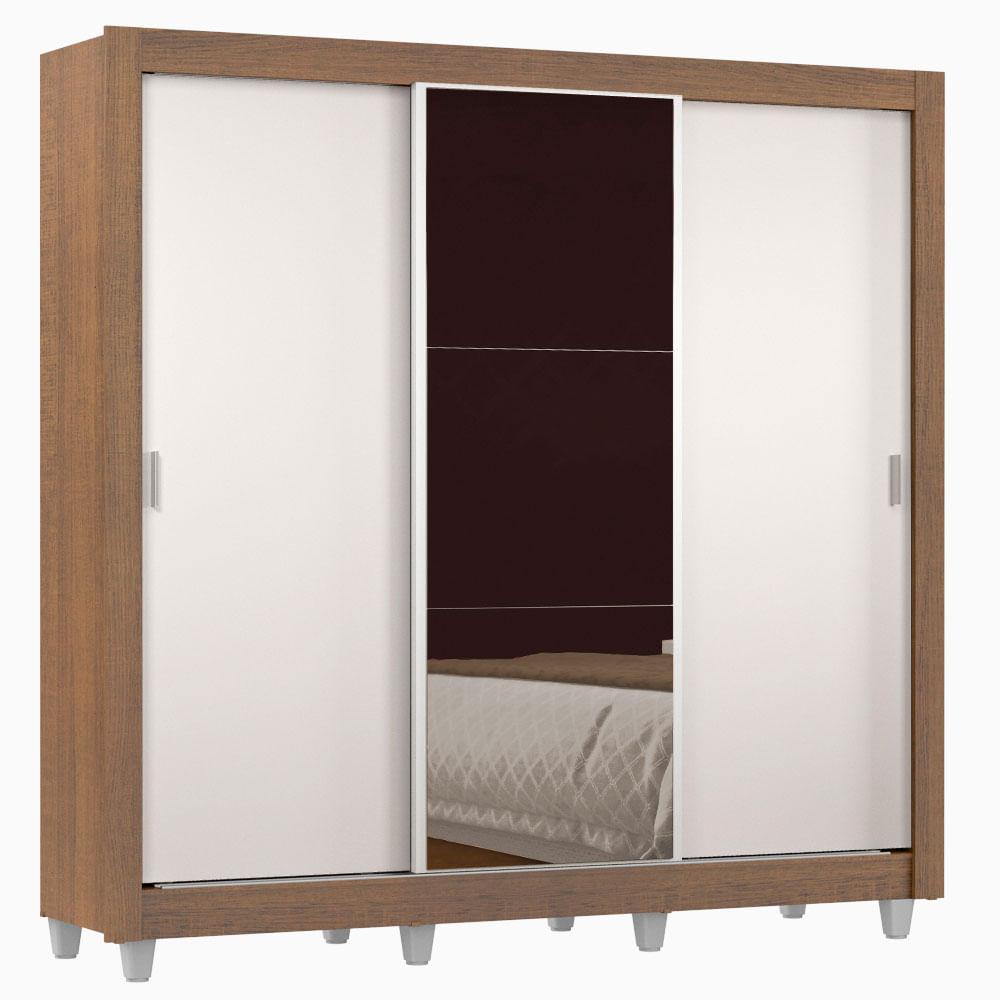Foto 2 | Closet Madesa Lyon con Patas 3 Puertas Corredizas 1 Espejo 2 Cajones