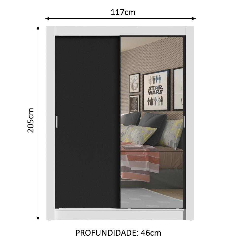 Foto 4 pulgar | Closet Madesa Denver 2 Puertas Corredizas 1 Espejo