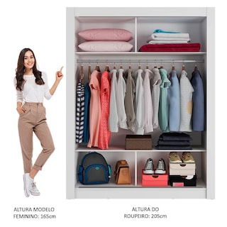 Foto 4 | Closet Madesa Denver 2 Puertas Corredizas 1 Espejo