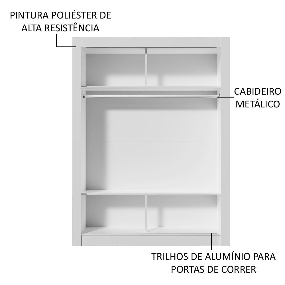 Foto 6 pulgar | Closet Madesa Denver 2 Puertas Corredizas 1 Espejo
