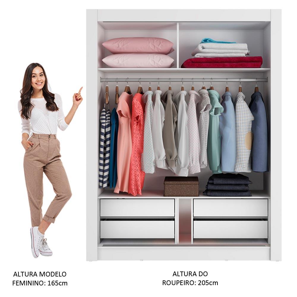 Foto 5 pulgar | Closet Madesa Dallas Plus 2 Puertas Corredizas 4 Cajones