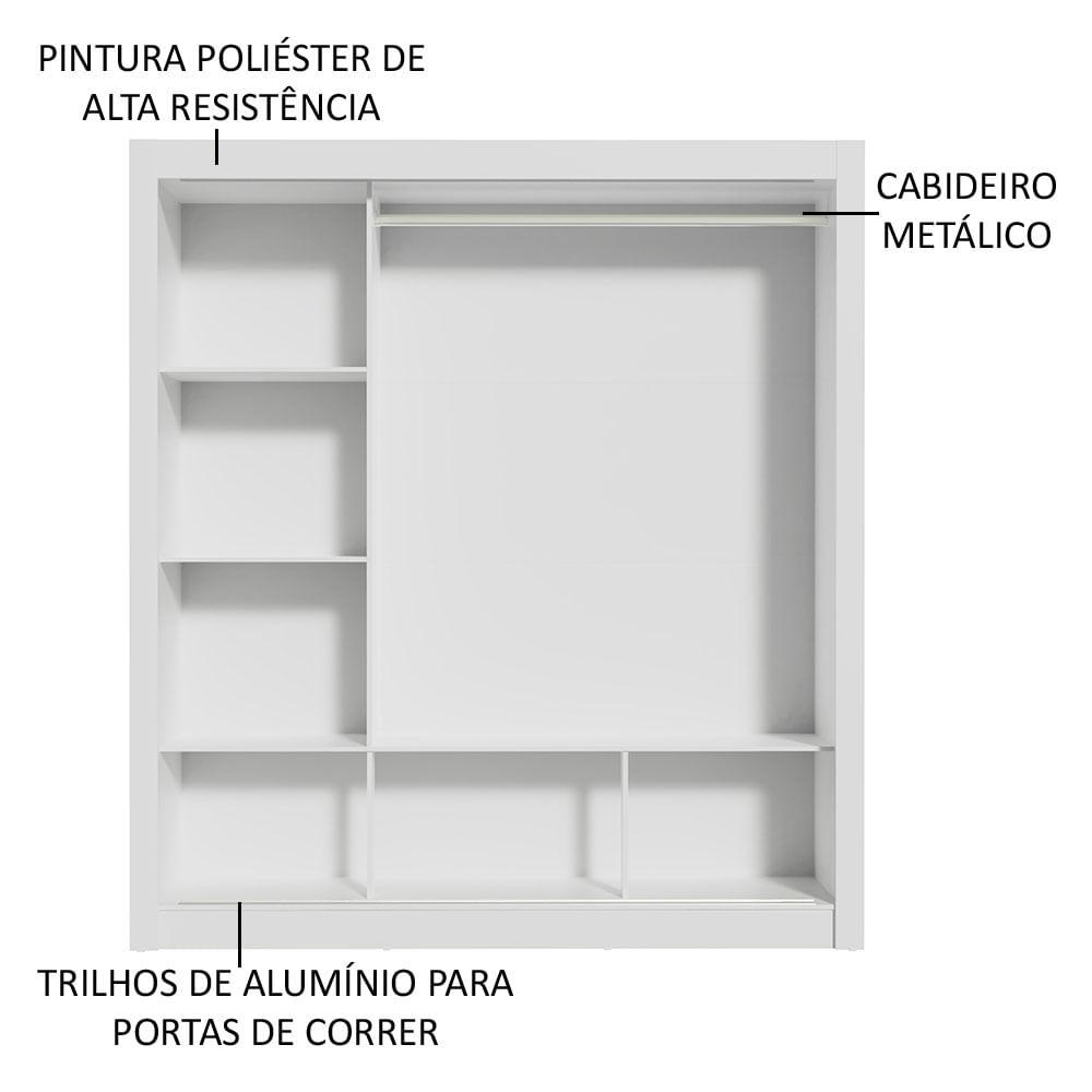 Foto 5 | Ropero 3 Puertas Corredizas 2 con Espejos Mónaco Madesa