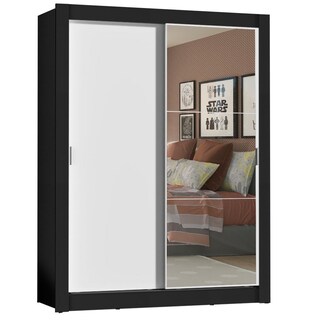 Foto 1 | Ropero Madesa Denver 2 Puertas Corredizas Con Espejo Negro