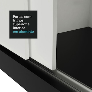 Foto 7 | Ropero Madesa Lyon Plus 3 Puertas Corredizas 4 Cajones Negro