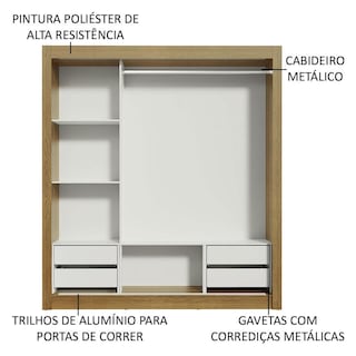 Foto 5 | Ropero Madesa Lyon Plus 3 Puertas Corredizas 1 con Espejo 4 Cajones Marrón