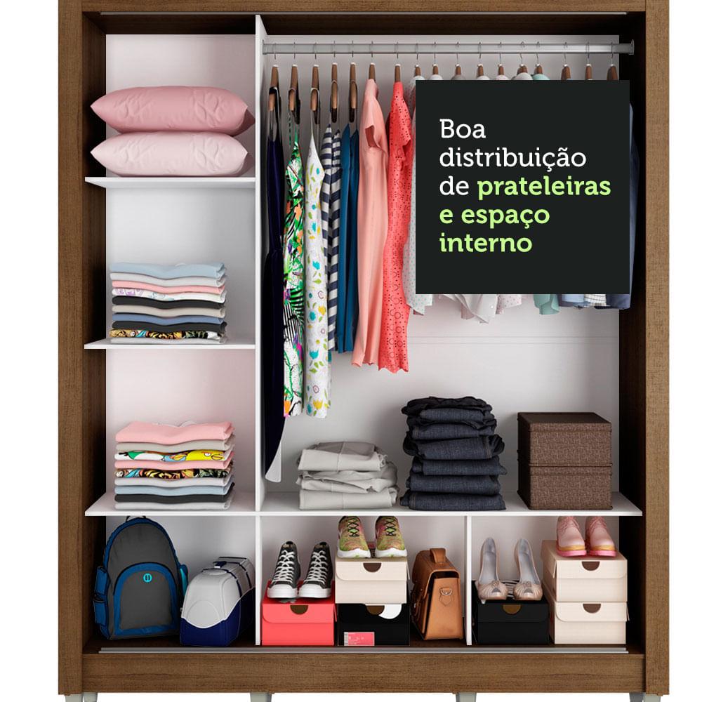 Foto 7 pulgar | Ropero 3 Puertas Corredizas con Espejos Mónaco Madesa Marrón
