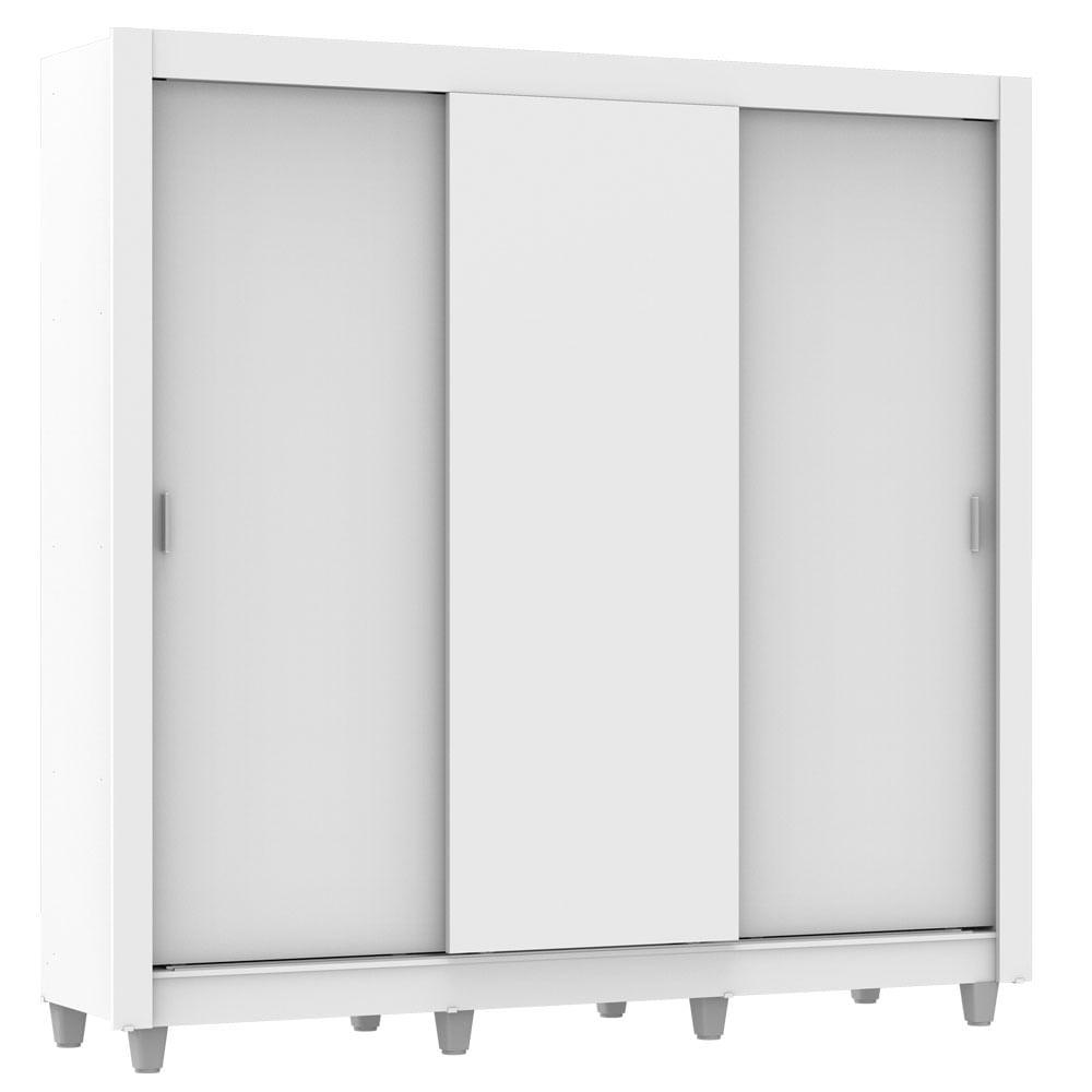 Ropero 3 Puertas Corredizas 4 Cajones Madesa Lyon Plus Blanco