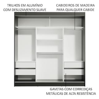 Foto 5 | Ropero Closet Madesa Reno 3 Puertas con Espejo