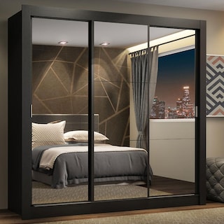 Foto 1 | Closet Madesa Lyon Plus 3 Puertas Corredizas con Espejos 4 Cajones
