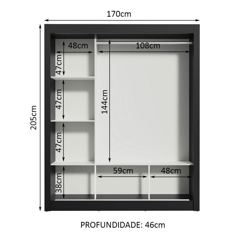 Foto 8 | Ropero 3 Puertas Corredizas 2 Con Espejos Mônaco Madesa