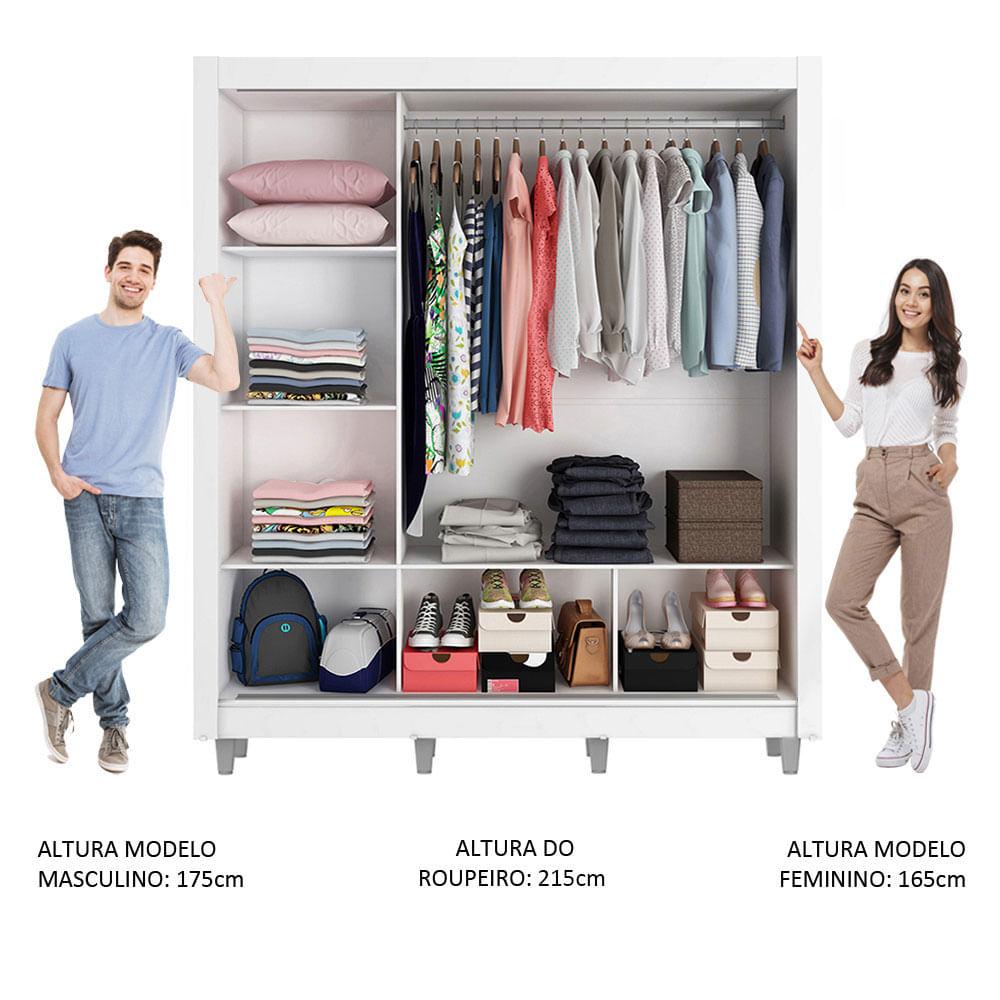 Foto 5 pulgar | Closet Madesa Blanco con 3 Puertas