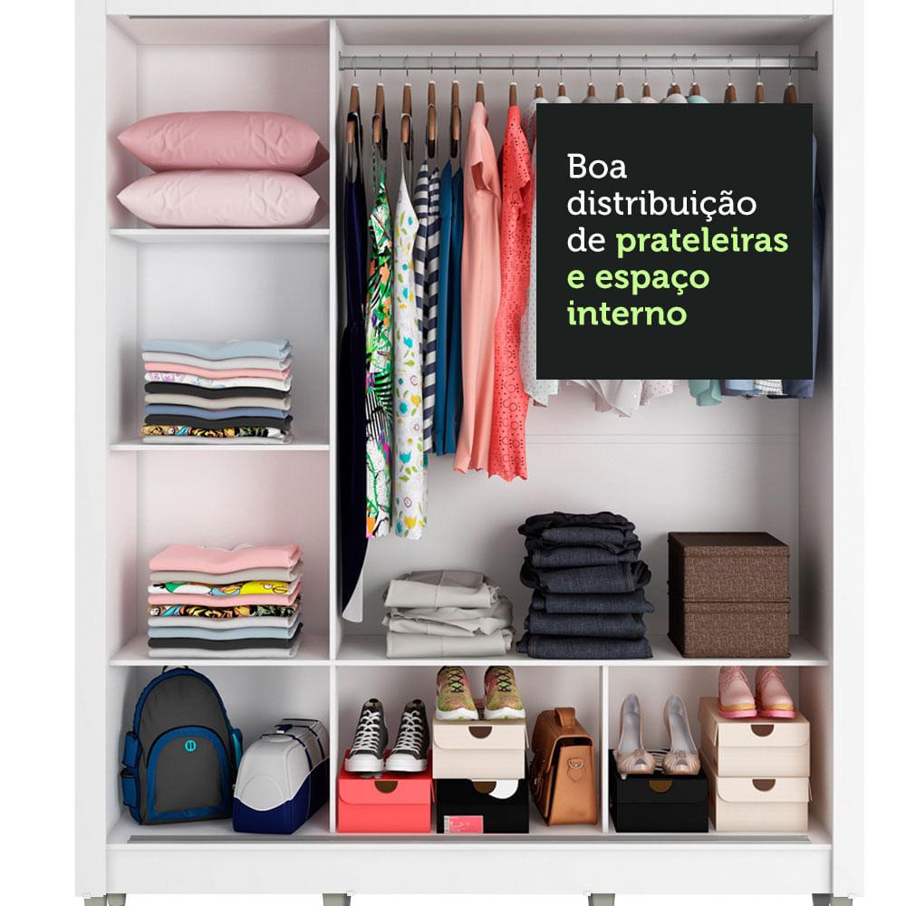 Foto 7 pulgar | Closet Madesa Blanco con 3 Puertas