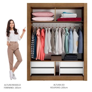 Foto 4 | Closet Madesa Marrón con Espejo