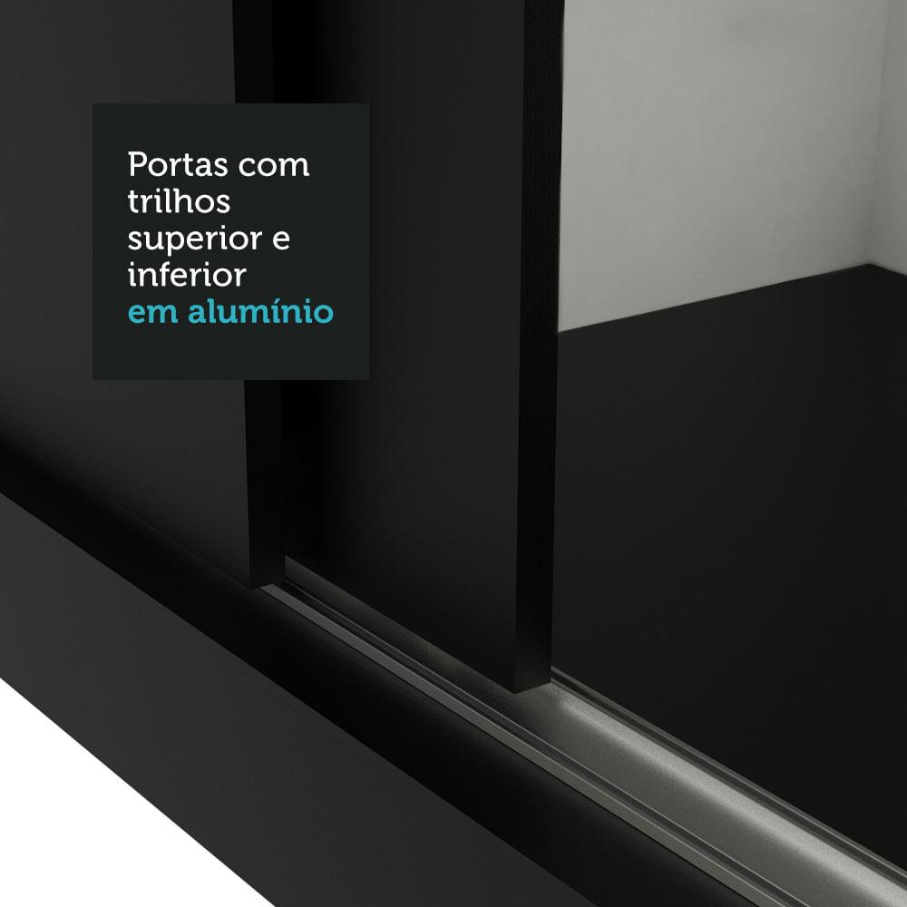 Foto 7 | Clóset Madesa Reno Negro con 3 Puertas Corredizas y 2 Espejos