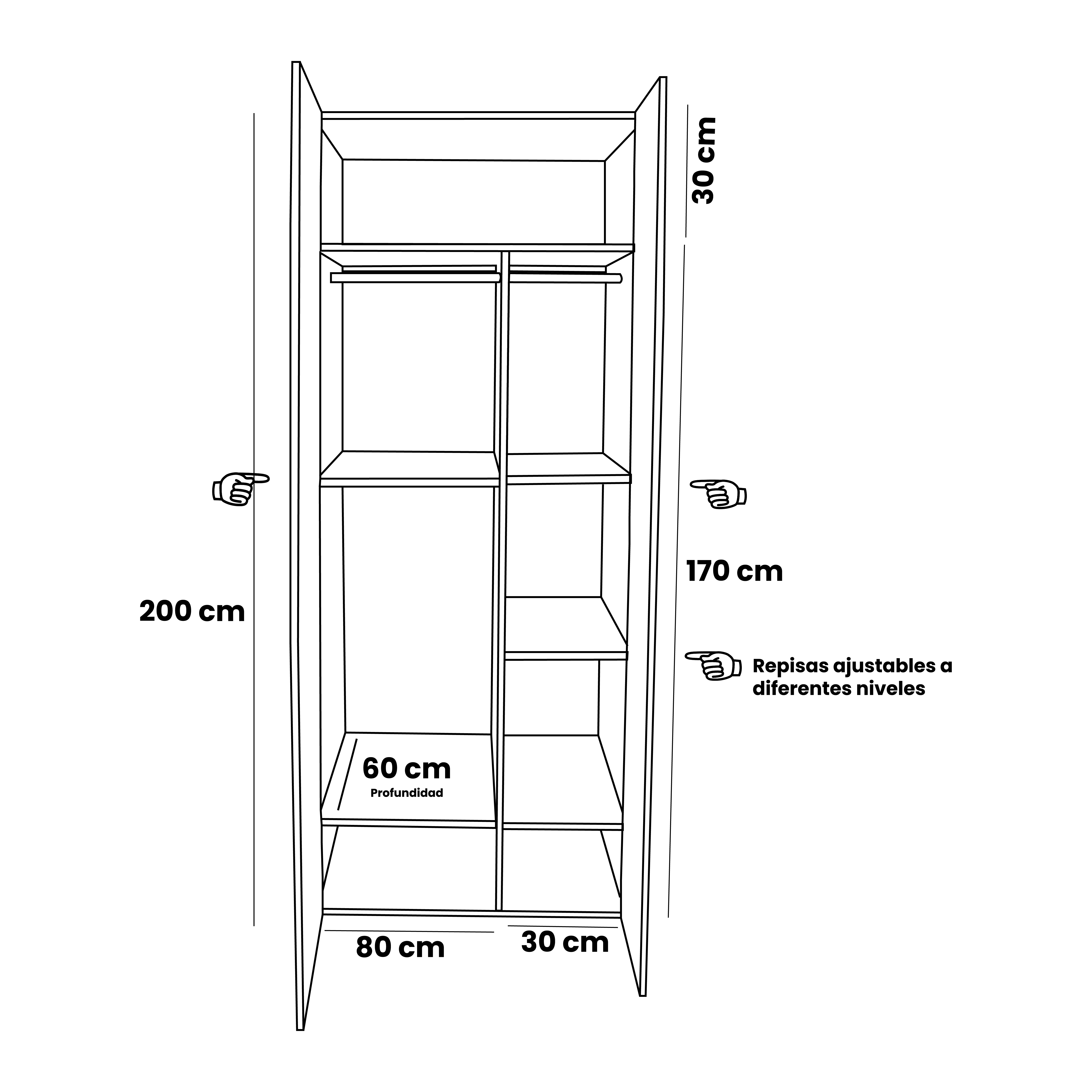 Foto 4 pulgar | Closet Hogare Blanco