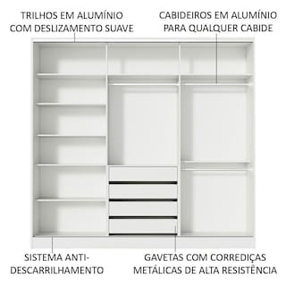 Foto 5 | Ropero Clóset Madesa Eros 3 Puertas 3 Espejos BB