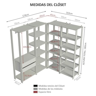 Foto 3 | Ropero Closet Guardarropas Madesa Valencia 337 cm