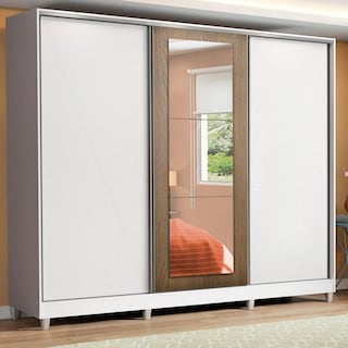 Foto 2 | Closet Madesa Blanco con 3 Puertas