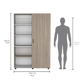 Foto 7 | Closet Eco, Bardolino Y Blanco, Pequeño Con Amplios Espacios Para Guardar Ropa