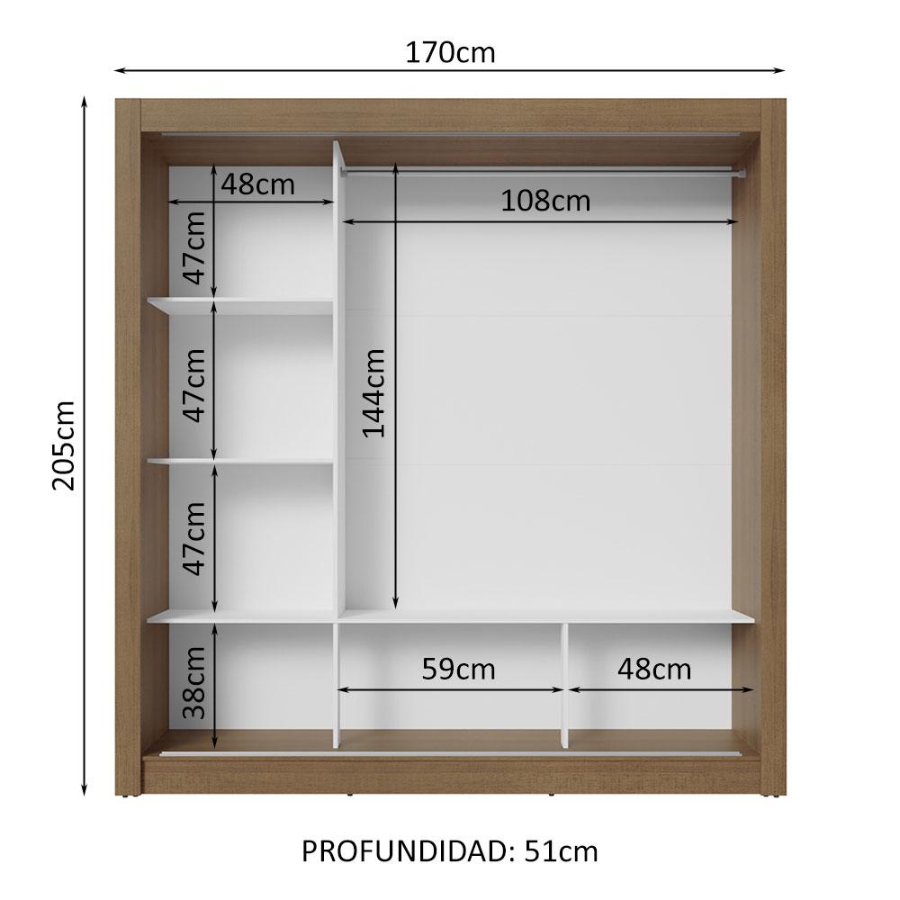 Foto 4 | Ropero Closet Madesa 3 Puertas 3 Espejos Mm