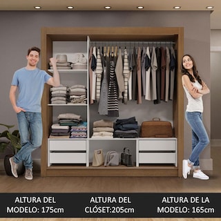 Foto 5 | Ropero Closet Madesa 3 Puertas 2 Espejos Mg 02