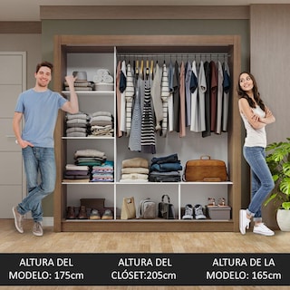 Foto 5 | Ropero Closet Madesa 3 Puertas 2 Espejos Mb