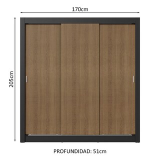 Foto 3 | Ropero Closet Madesa 3 Puertas Nm 01