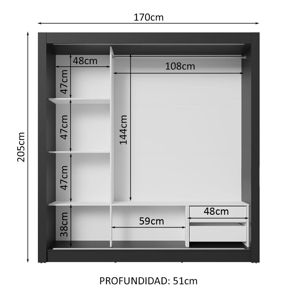 Foto 4 | Ropero Closet Madesa 3 Puertas Nm 01