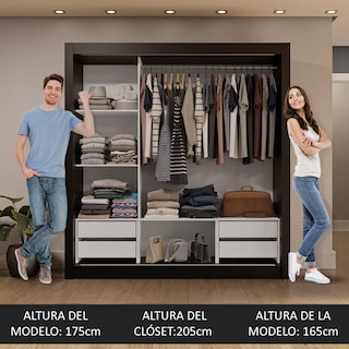 Foto 5 | Ropero Closet Madesa 3 Puertas 1 Espejo Nn 02