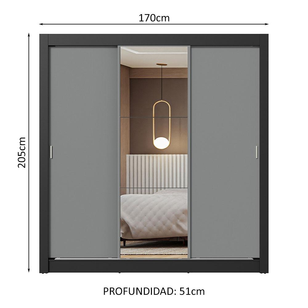 Foto 4 pulgar | Ropero Closet Madesa 3 Puertas 1 Espejo Ng