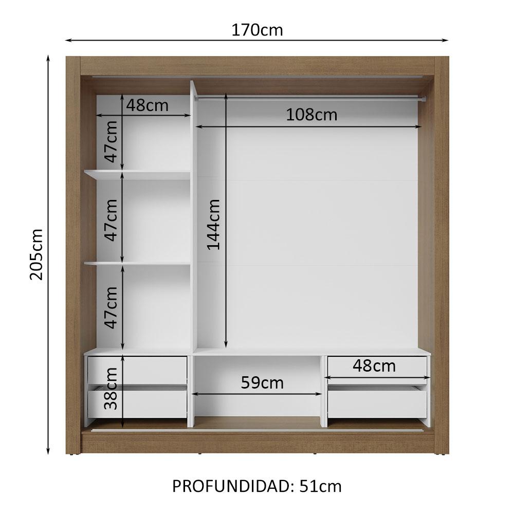 Foto 4 | Ropero Closet Madesa 3 Puertas 1 Espejo Mg 02