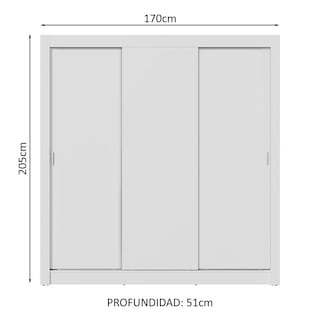 Foto 3 | Ropero Closet Madesa 3 Puertas Bb