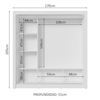 Foto 4 | Ropero Closet Madesa 3 Puertas Bb