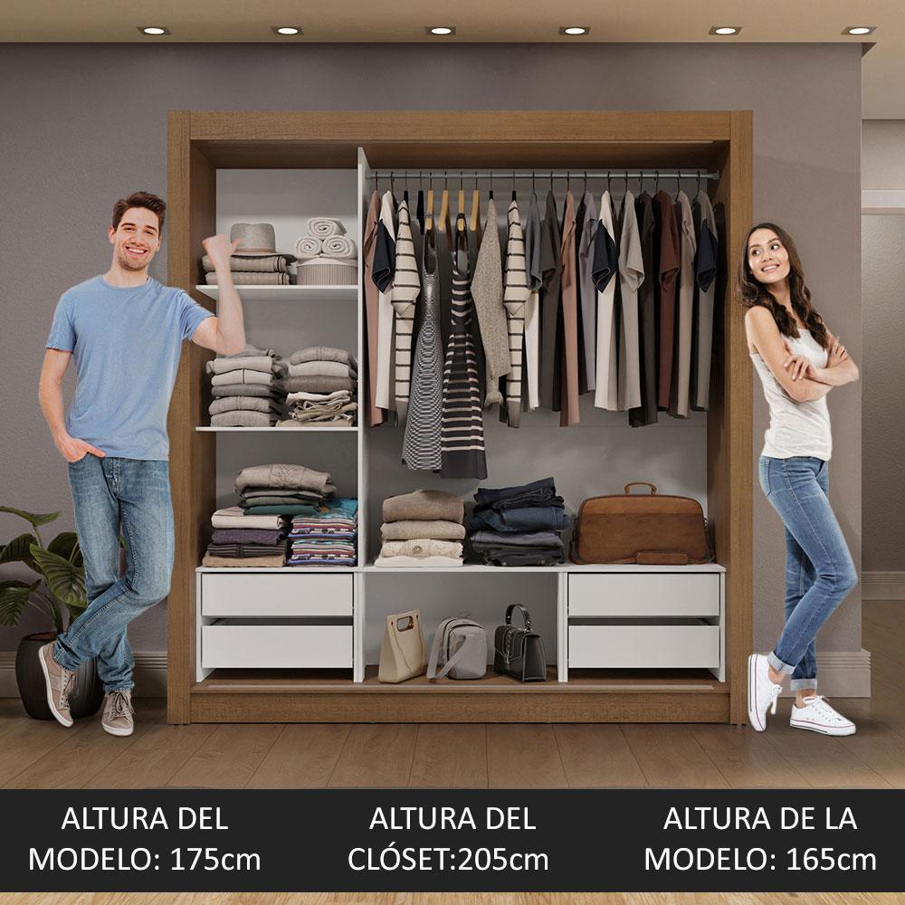 Foto 5 | Ropero Closet Madesa 3 Puertas 2 Espejos Mm 02