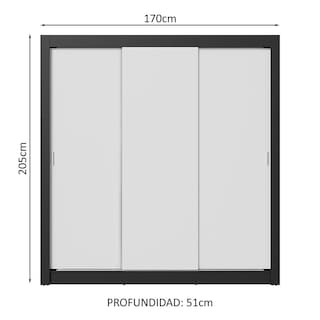 Foto 3 | Ropero Closet Madesa 3 Puertas Nb 02