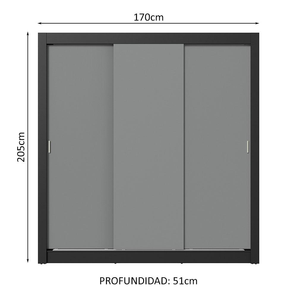 Foto 4 pulgar | Ropero Closet Madesa 3 Puertas Ng 02