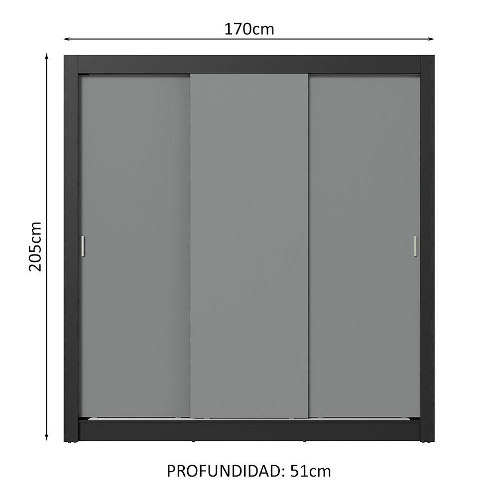 Foto 4 pulgar | Ropero Closet Madesa 3 Puertas Ng 01