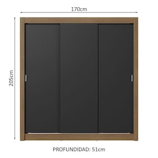 Foto 3 | Ropero Closet Madesa 3 Puertas Mn 02