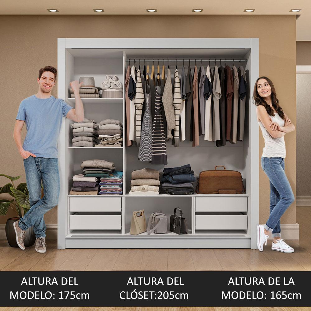 Foto 6 pulgar | Ropero Closet Madesa 3 Puertas 3 Espejos Bb 02