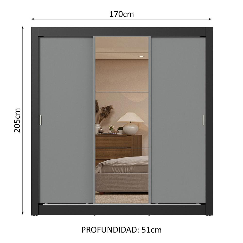 Foto 4 pulgar | Ropero Closet Madesa 3 Puertas 1 Espejo Ng 01