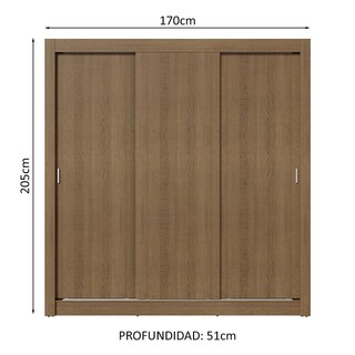 Foto 3 | Ropero Closet Madesa 3 Puertas Mm 02